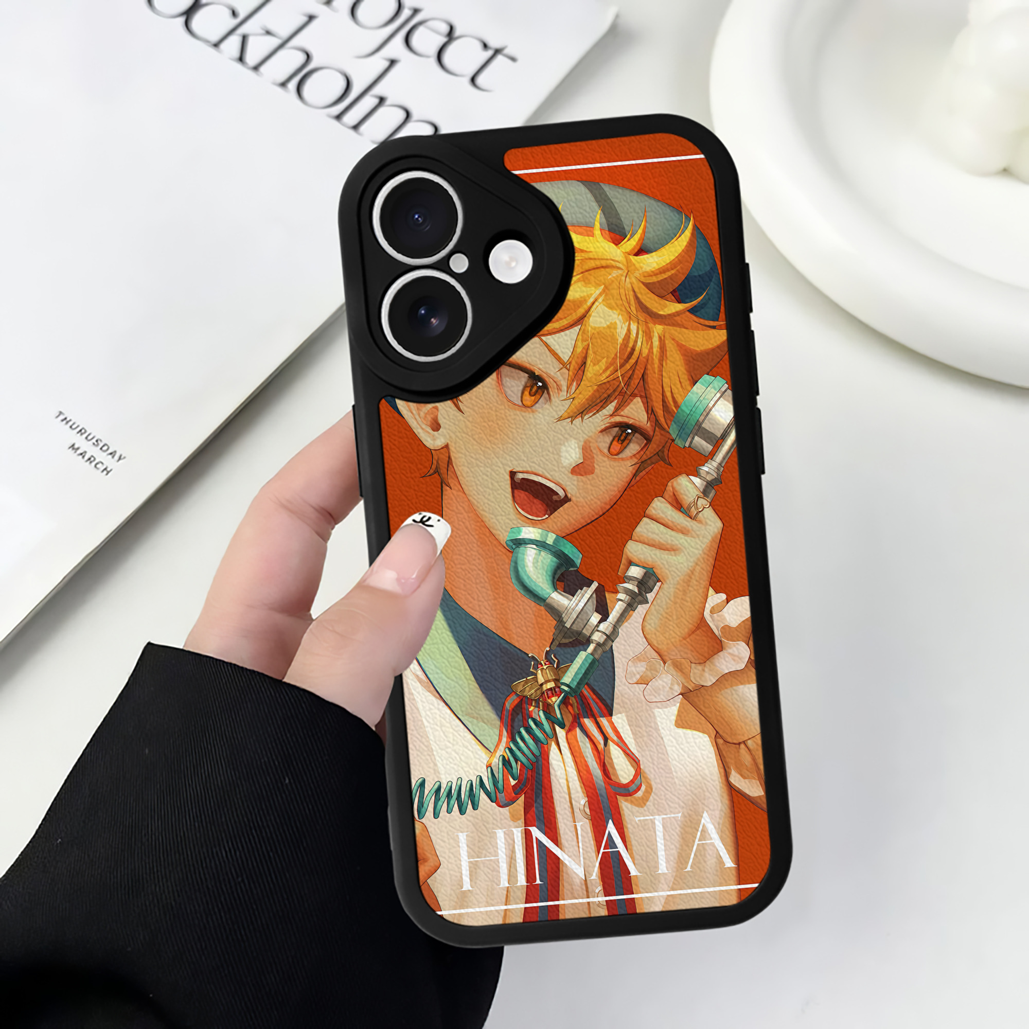 （画像用） ハイキュー!! Haikyu!! 【iPhone 16シリーズ対応】シリコンスマホケース（レザー調） 材質：シリコン
